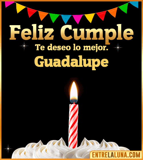 Gif Feliz Cumple Guadalupe
