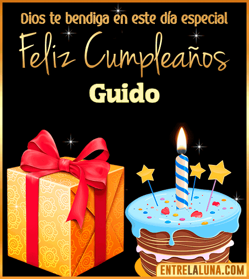 Feliz Cumpleaños, Dios te bendiga en este día especial Guido