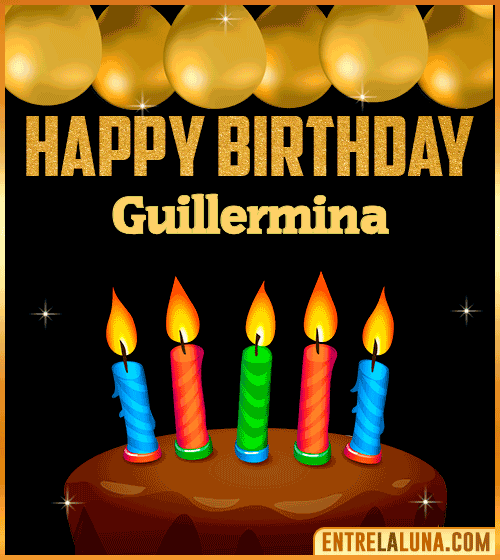 Happy Birthday gif Guillermina
