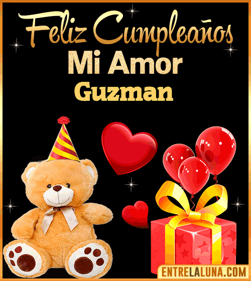 Gif Feliz Cumpleaños mi Amor Guzman