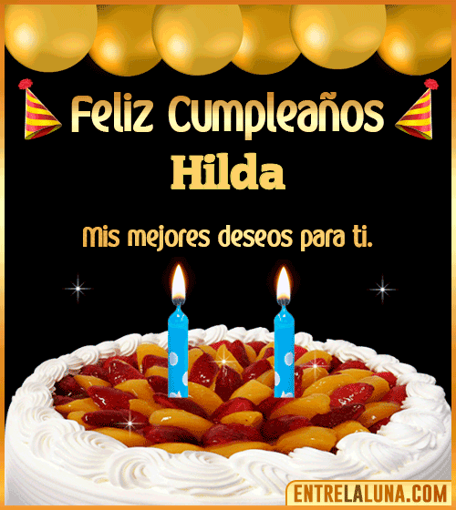 Gif de pastel de Cumpleaños Hilda