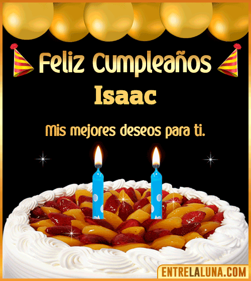 Gif de pastel de Cumpleaños Isaac