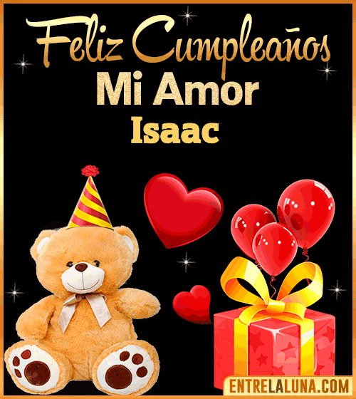 Gif Feliz Cumpleaños mi Amor Isaac