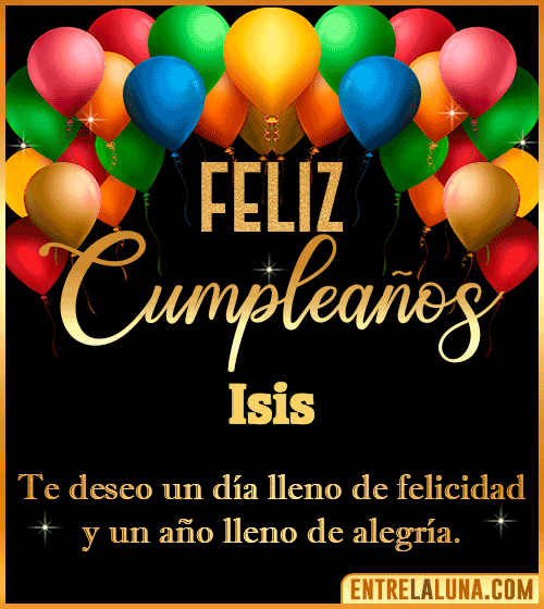 Mensajes de cumpleaños Isis