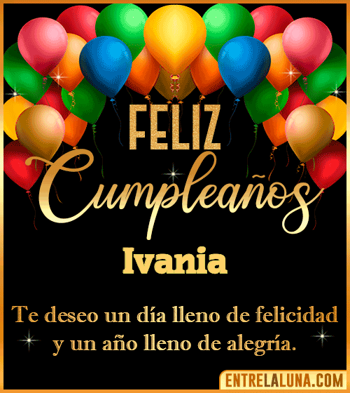 Mensajes de cumpleaños Ivania