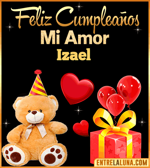 Gif Feliz Cumpleaños mi Amor Izael