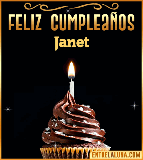 Gif Animado de Feliz Cumpleaños Janet