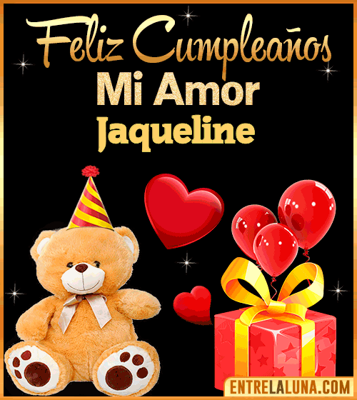 Gif Feliz Cumpleaños mi Amor Jaqueline