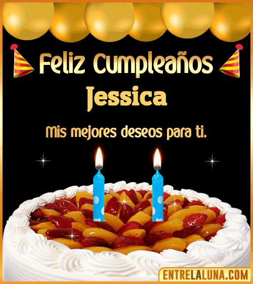 Gif de pastel de Cumpleaños Jessica