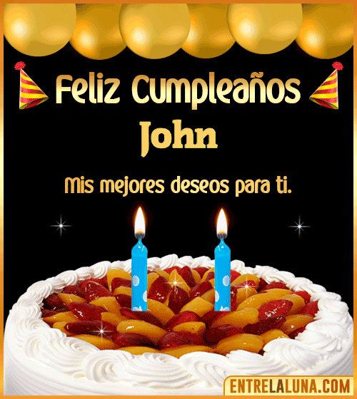 Gif de pastel de Cumpleaños John