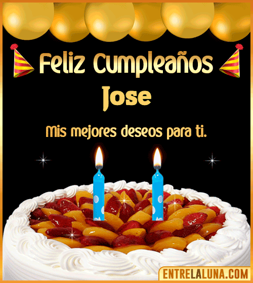 Gif de pastel de Cumpleaños Jose