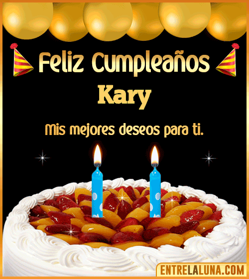 Gif de pastel de Cumpleaños Kary