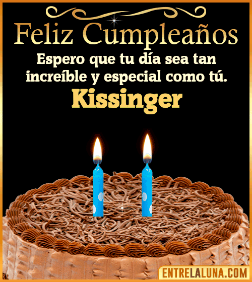 Gif de pastel de Feliz Cumpleaños Kissinger