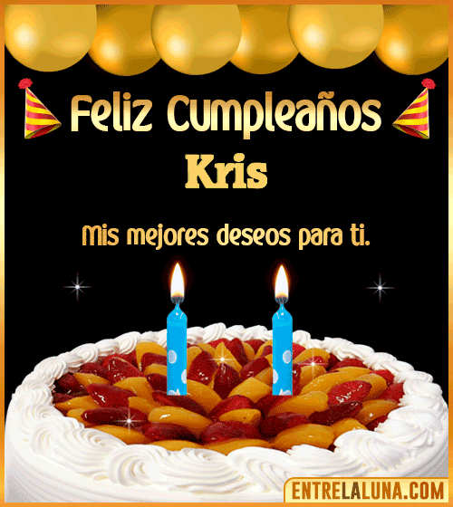Gif de pastel de Cumpleaños Kris