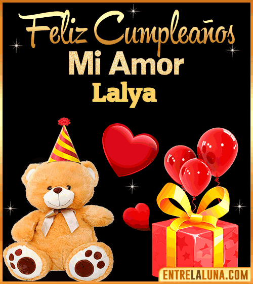 Gif Feliz Cumpleaños mi Amor Lalya