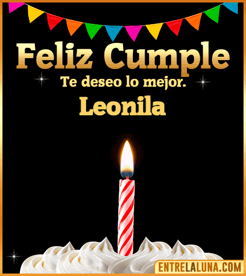 Gif Feliz Cumple Leonila
