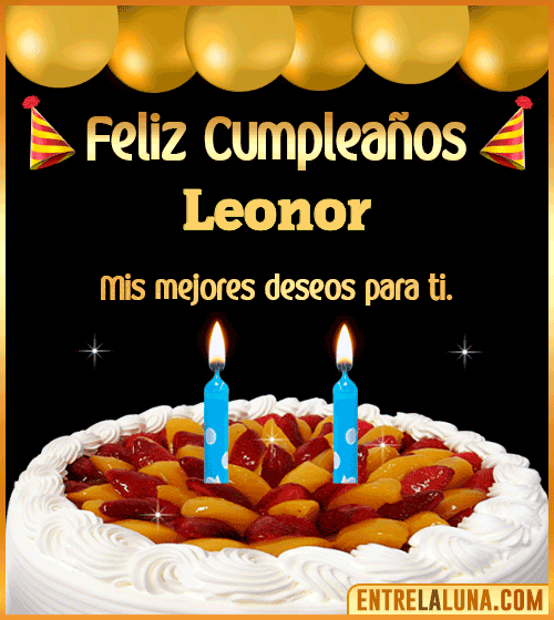 Gif de pastel de Cumpleaños Leonor