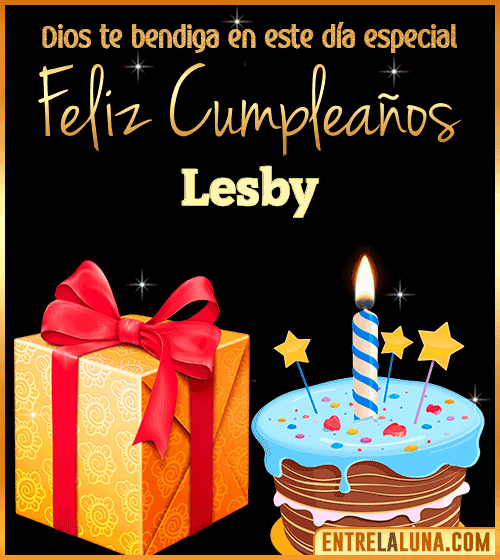 Feliz Cumpleaños, Dios te bendiga en este día especial Lesby