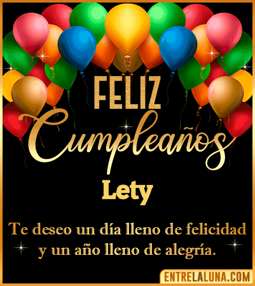 Mensajes de cumpleaños Lety