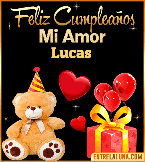 Gif Feliz Cumpleaños mi Amor Lucas