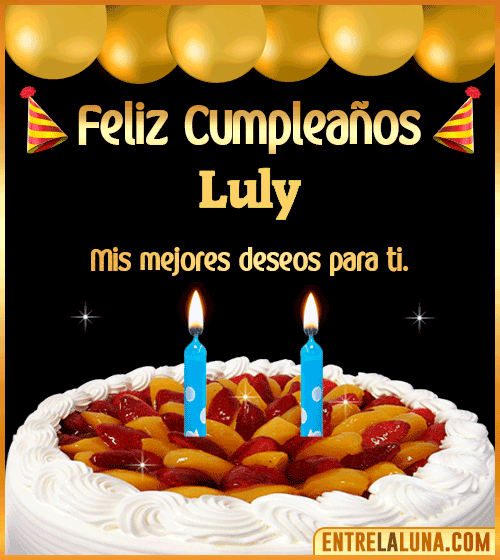 Gif de pastel de Cumpleaños Luly