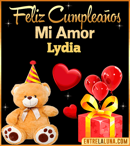 Gif Feliz Cumpleaños mi Amor Lydia