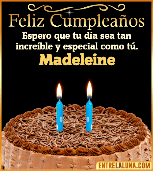 Gif de pastel de Feliz Cumpleaños Madeleine