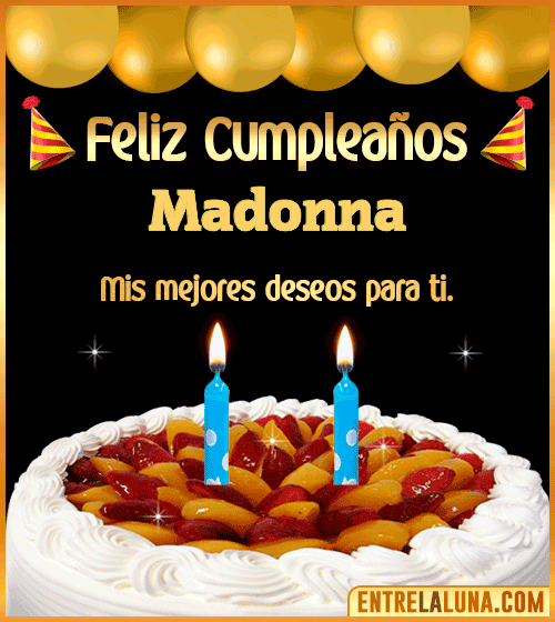 Gif de pastel de Cumpleaños Madonna