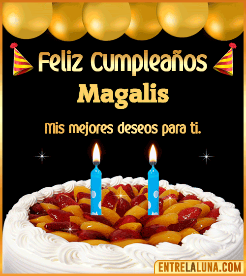 Gif de pastel de Cumpleaños Magalis