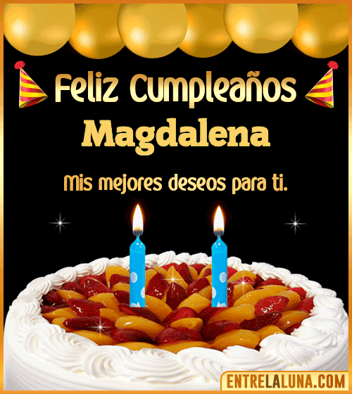 Gif de pastel de Cumpleaños Magdalena