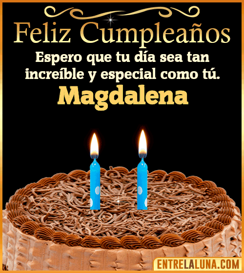 Gif de pastel de Feliz Cumpleaños Magdalena