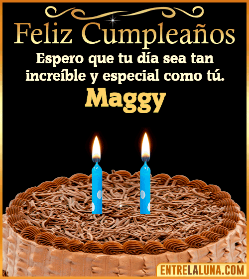 Gif de pastel de Feliz Cumpleaños Maggy
