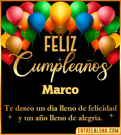 Mensajes de cumpleaños Marco