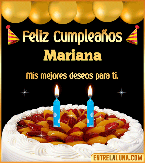 Gif de pastel de Cumpleaños Mariana
