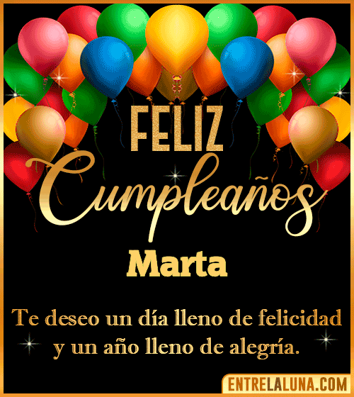 Mensajes de cumpleaños Marta