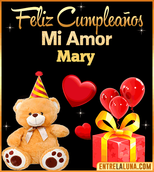 Gif Feliz Cumpleaños mi Amor Mary