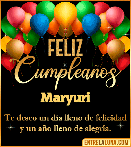 Mensajes de cumpleaños Maryuri