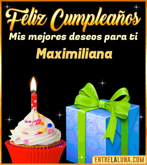 Feliz Cumpleaños gif Maximiliana