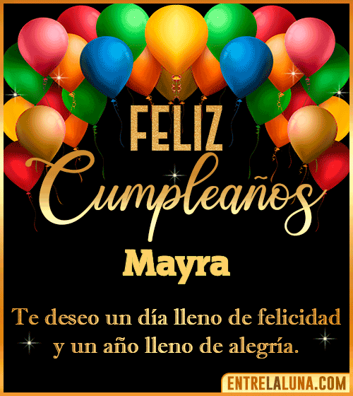 Mensajes de cumpleaños Mayra