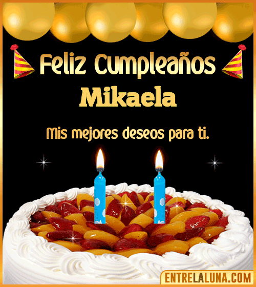 Gif de pastel de Cumpleaños Mikaela