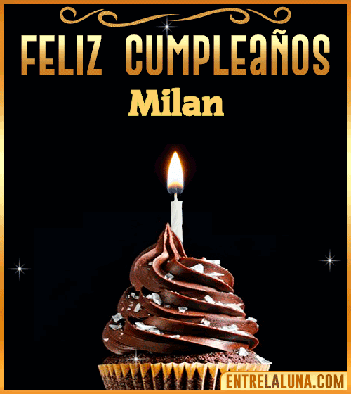 Gif Animado de Feliz Cumpleaños Milan