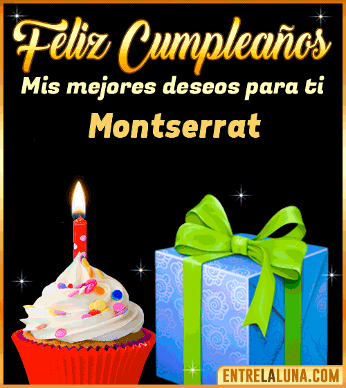 Feliz Cumpleaños gif Montserrat