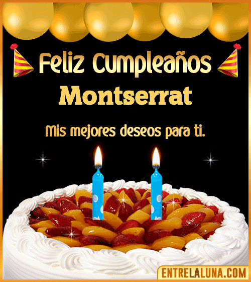 Gif de pastel de Cumpleaños Montserrat