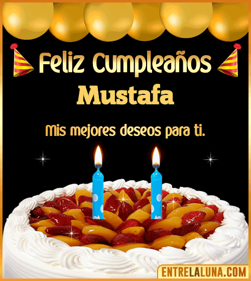 Gif de pastel de Cumpleaños Mustafa