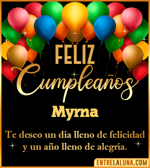 Mensajes de cumpleaños Myrna