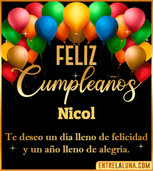 Mensajes de cumpleaños Nicol