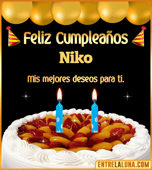 Gif de pastel de Cumpleaños Niko