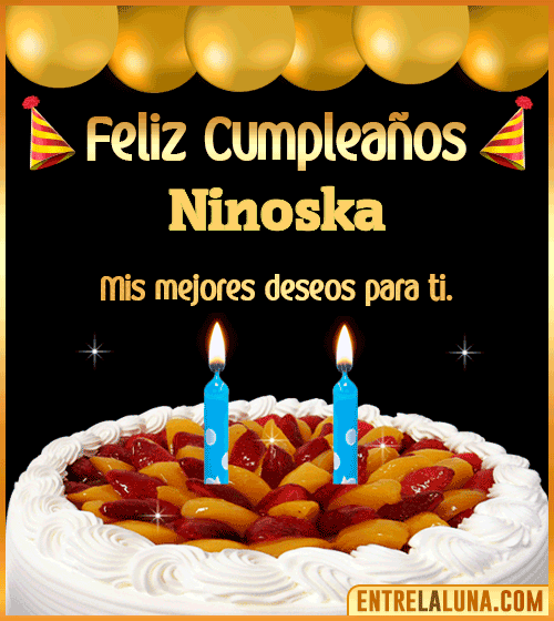 Gif de pastel de Cumpleaños Ninoska