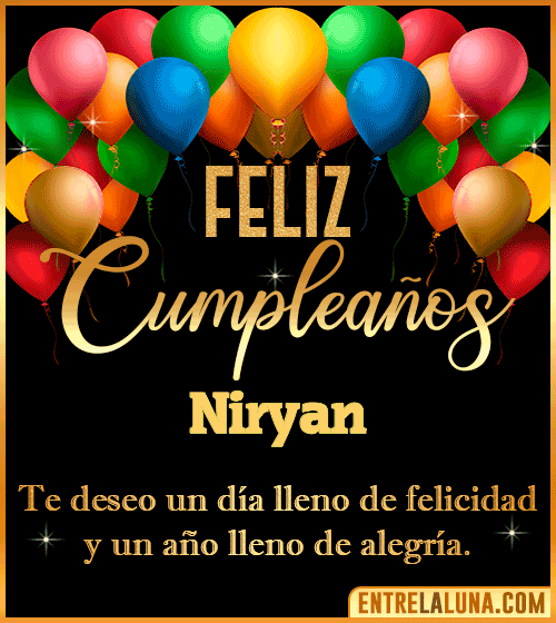 Mensajes de cumpleaños Niryan