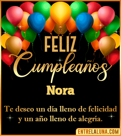 Mensajes de cumpleaños Nora